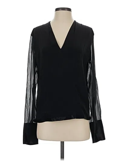 Pre-owned Rag & Bone Long Sleeve Blouse In Black