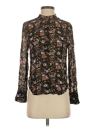 Pre-owned Rag & Bone Long Sleeve Blouse In Black
