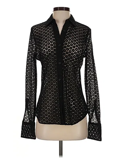 Pre-owned Rag & Bone Long Sleeve Blouse In Black