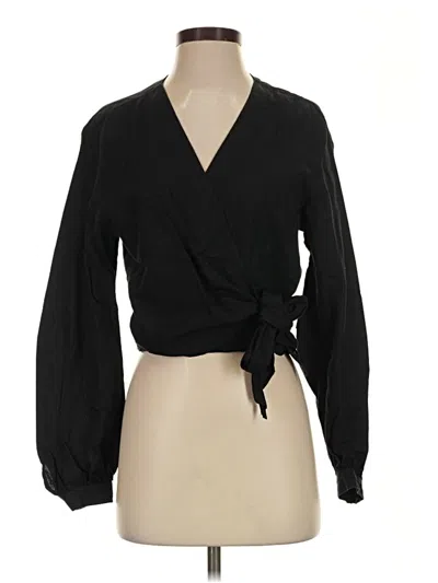 Pre-owned Rag & Bone Long Sleeve Blouse In Black