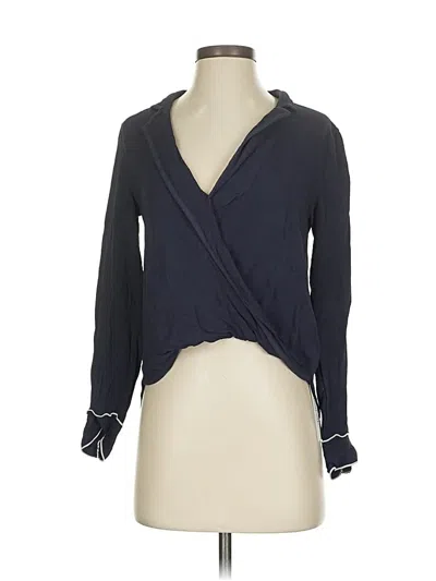 Pre-owned Rag & Bone Long Sleeve Blouse In Blue