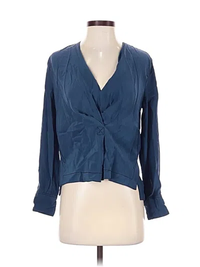 Pre-owned Rag & Bone Long Sleeve Blouse In Blue