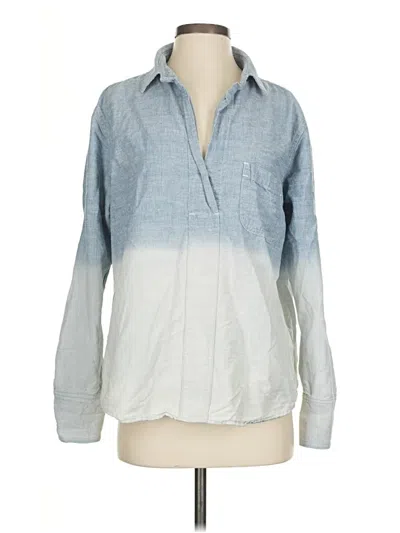 Pre-owned Rag & Bone Long Sleeve Blouse In Blue