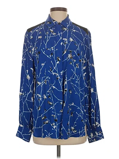 Pre-owned Rag & Bone Long Sleeve Blouse In Blue