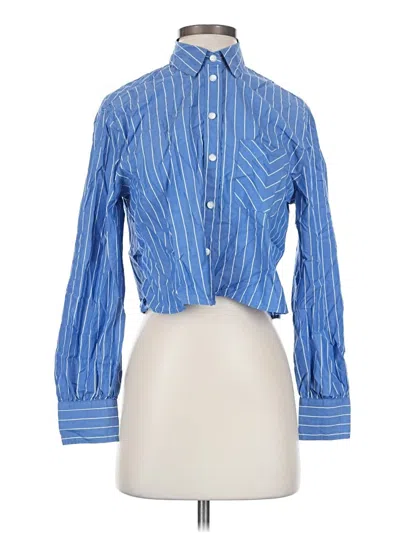 Pre-owned Rag & Bone Long Sleeve Blouse In Blue