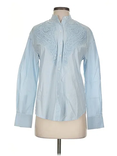 Pre-owned Rag & Bone Long Sleeve Blouse In Blue