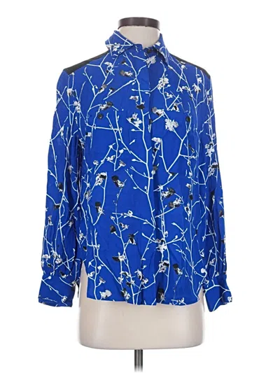 Pre-owned Rag & Bone Long Sleeve Blouse In Blue