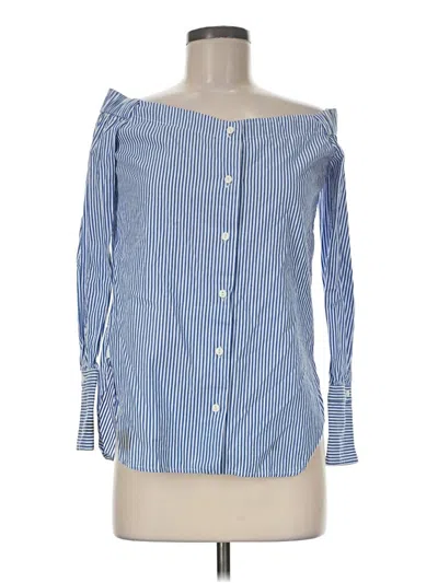Pre-owned Rag & Bone Long Sleeve Blouse In Blue