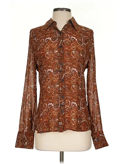 Pre-owned Rag & Bone Long Sleeve Blouse In Brown