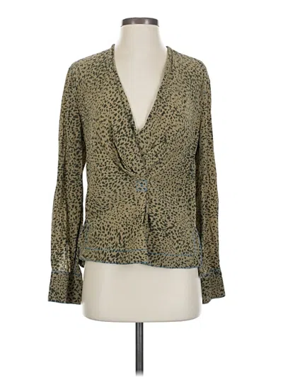 Pre-owned Rag & Bone Long Sleeve Blouse In Gold