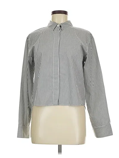 Rag & Bone Long Sleeve Blouse In Gray