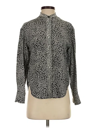 Pre-owned Rag & Bone Long Sleeve Blouse In Gray