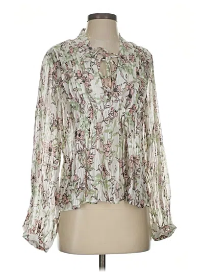 Rag & Bone Long Sleeve Blouse In Green