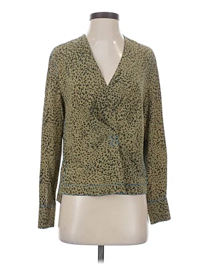 Pre-owned Rag & Bone Long Sleeve Blouse In Green