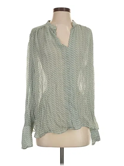 Pre-owned Rag & Bone Long Sleeve Blouse In Green