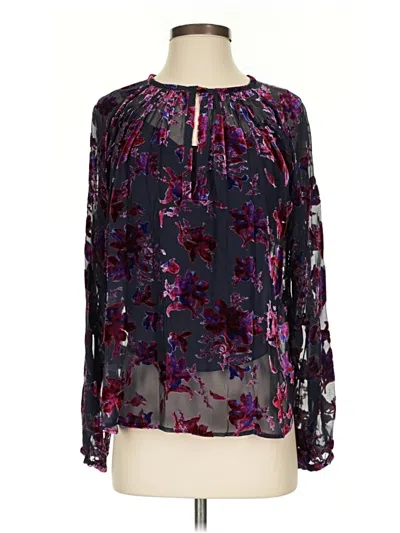 Rag & Bone Long Sleeve Blouse In Purple
