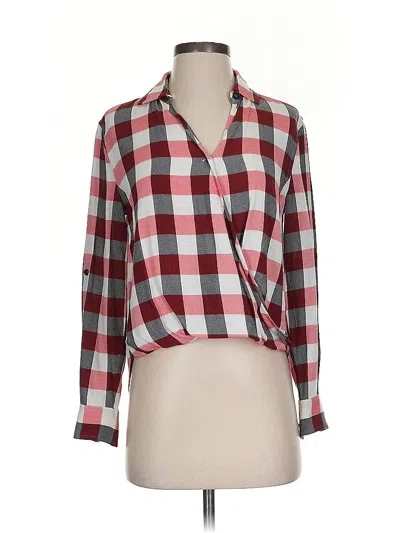 Pre-owned Rag & Bone Long Sleeve Blouse In Red