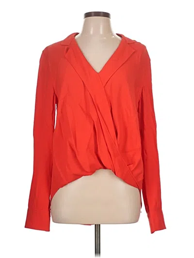 Pre-owned Rag & Bone Long Sleeve Blouse In Red