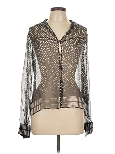 Pre-owned Rag & Bone Long Sleeve Blouse In Silver