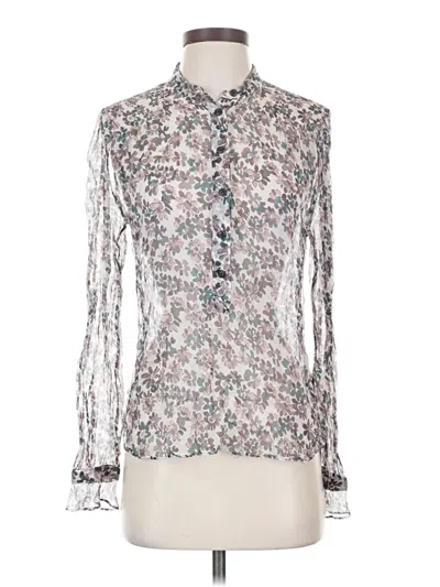 Pre-owned Rag & Bone Long Sleeve Blouse In Silver