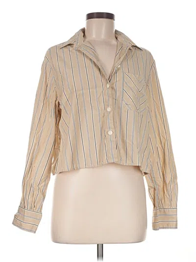 Pre-owned Rag & Bone Long Sleeve Blouse In Tan