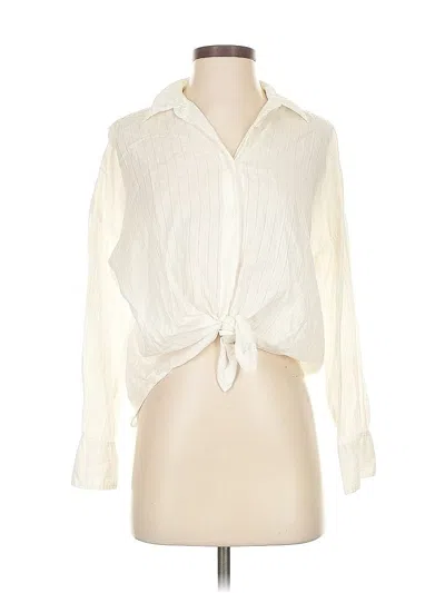 Pre-owned Rag & Bone Long Sleeve Blouse In White