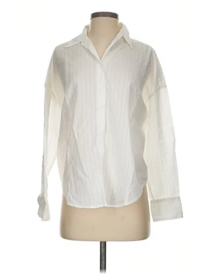 Pre-owned Rag & Bone Long Sleeve Blouse In White