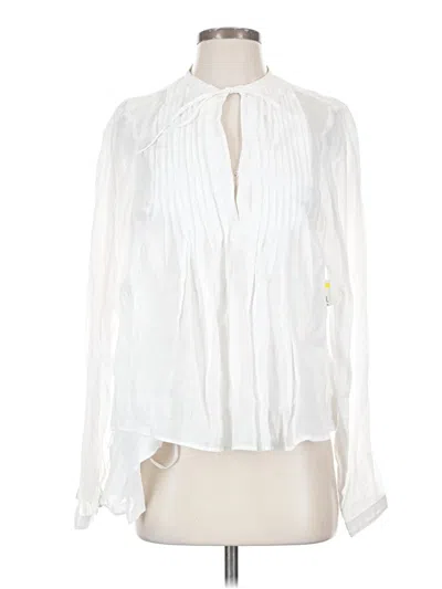 Pre-owned Rag & Bone Long Sleeve Blouse In White