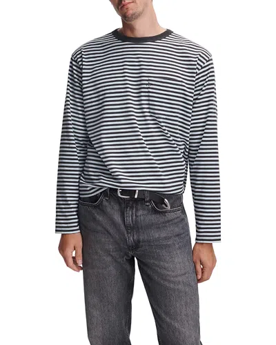 Rag & Bone Boxy Striped Long Sleeve T-shirt In Multi