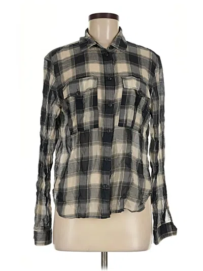 Pre-owned Rag & Bone Long Sleeve Button Down Shirt In Black