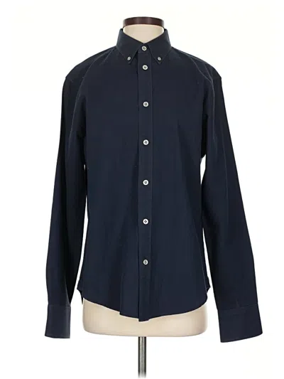 Pre-owned Rag & Bone Long Sleeve Button Down Shirt In Blue
