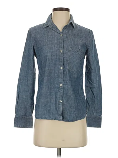 Pre-owned Rag & Bone Long Sleeve Button Down Shirt In Blue