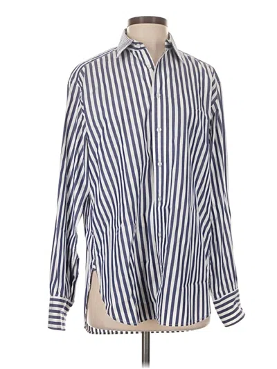 Pre-owned Rag & Bone Long Sleeve Button Down Shirt In Blue