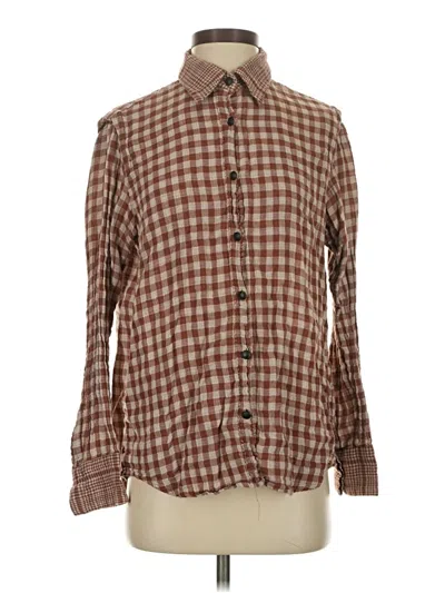 Pre-owned Rag & Bone Long Sleeve Button Down Shirt In Brown