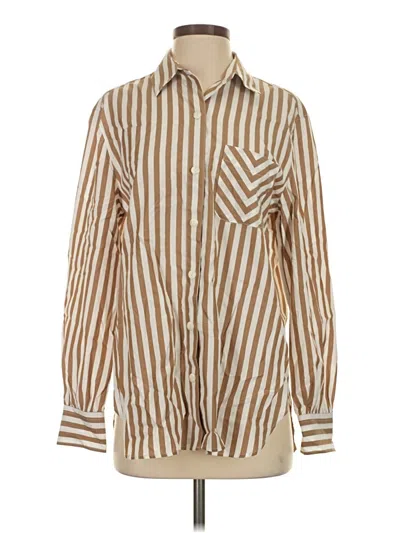 Pre-owned Rag & Bone Long Sleeve Button Down Shirt In Brown