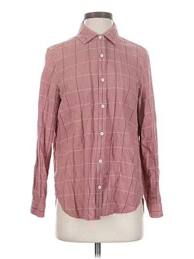 Pre-owned Rag & Bone Long Sleeve Button Down Shirt In Burgundy