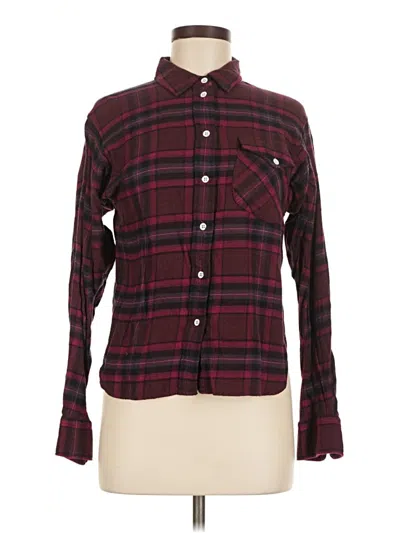 Pre-owned Rag & Bone Long Sleeve Button Down Shirt In Burgundy