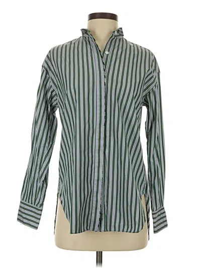 Pre-owned Rag & Bone Long Sleeve Button Down Shirt In Green