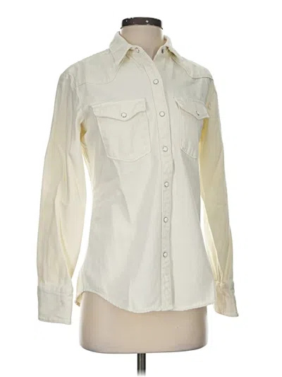 Pre-owned Rag & Bone Long Sleeve Button Down Shirt In Ivory