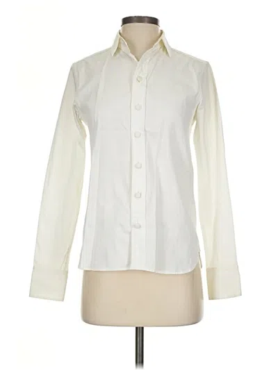 Pre-owned Rag & Bone Long Sleeve Button Down Shirt In Ivory