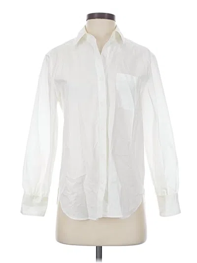 Pre-owned Rag & Bone Long Sleeve Button Down Shirt In Ivory