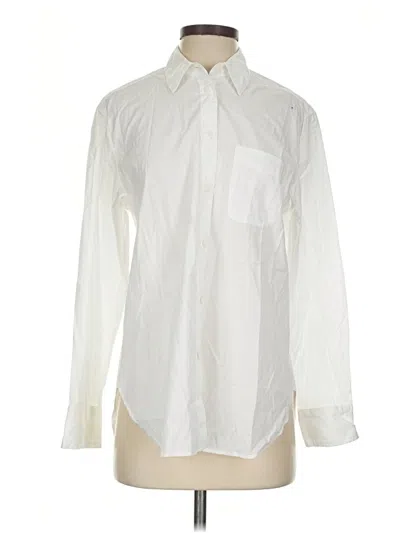 Pre-owned Rag & Bone Long Sleeve Button Down Shirt In Ivory