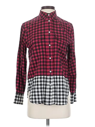 Pre-owned Rag & Bone Long Sleeve Button Down Shirt In Red