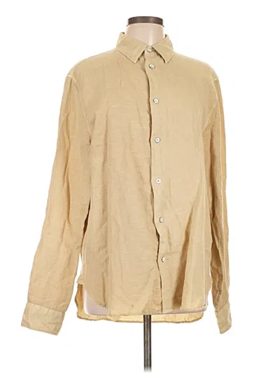 Pre-owned Rag & Bone Long Sleeve Button Down Shirt In Tan