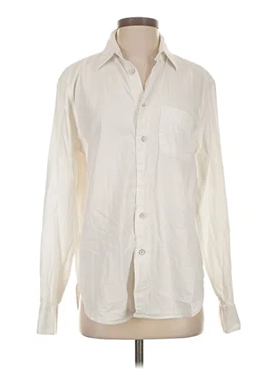 Pre-owned Rag & Bone Long Sleeve Button Down Shirt In White