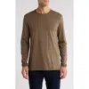 Rag & Bone Long Sleeve Crewneck T-shirt In Brown