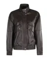 Rag & Bone Aria Panelled Leather Bomber Jacket In Black