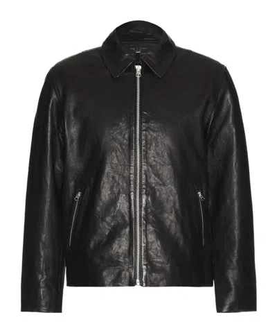 RAG & BONE LONG SLEEVE LEATHER JACKET