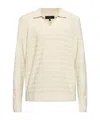 Rag & Bone Textured Polo-neck T-shirt In Neutral