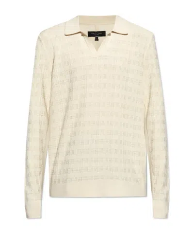 RAG & BONE LONG SLEEVE POLO SHIRT